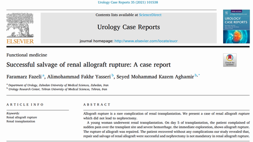 Successful salvage of renal allograft rupture: A case report